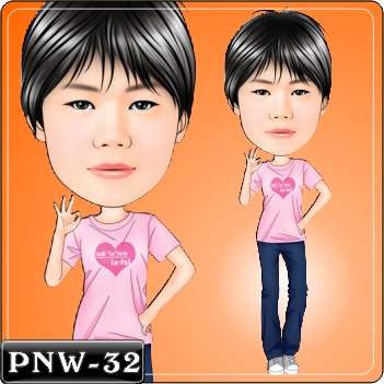 女生人像Q版漫畫PNW-32